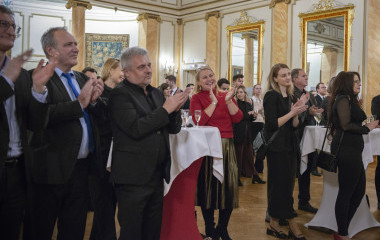 Výstava plagátov, knižných publikácii a animácií našich žiakov grafického dizajnu a propagačného výtvarníctva v Bruseli, (foto: Alexandra Chachaľáková)